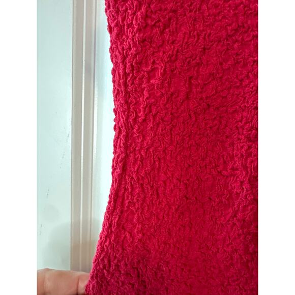 Anthropologie NWT Pink Ruffle Trim Textured Sleeveless Mini Dress Size Medium - Picture 6 of 10